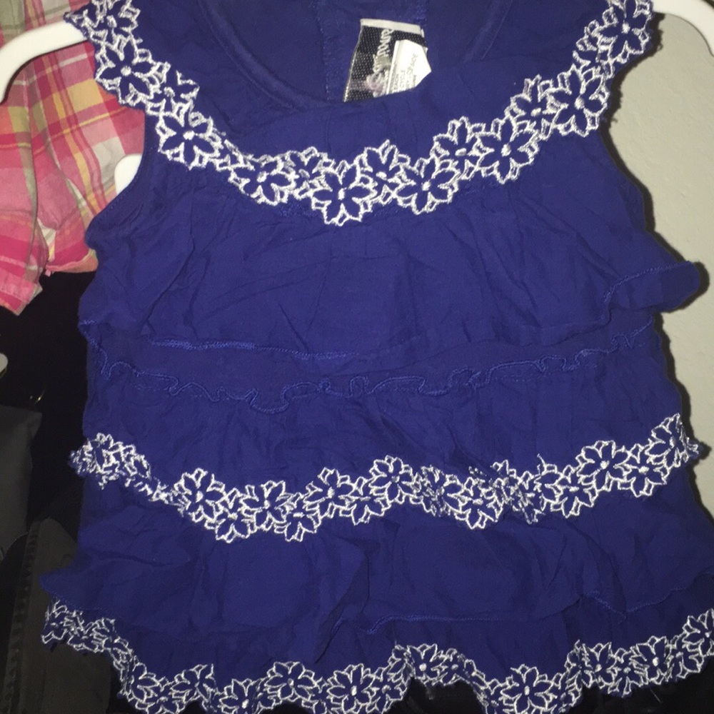 Blue ruffle dress